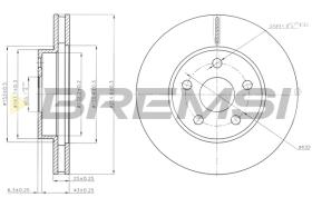BREMSI CD6620V - B. DISC TOYOTA, LEXUS