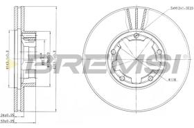 BREMSI CD6668V - B. DISC NISSAN, LEXUS