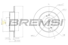 BREMSI CD6674S - B. DISC NISSAN, INFINITI
