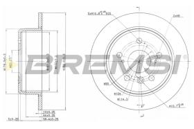 BREMSI CD6684S - B. DISC MERCEDES-BENZ, TOYOTA, LEXUS