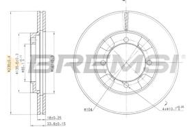 BREMSI CD6692V - B. DISC MITSUBISHI