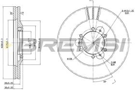 BREMSI CD6694V - B. DISC OPEL, VAUXHALL, ISUZU