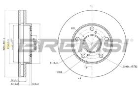 BREMSI CD6702V - B. DISC TOYOTA