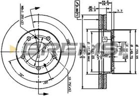 BREMSI CD6722V - B. DISC NISSAN, LDV