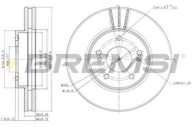 BREMSI CD6724V - B. DISC FRONT DIA.280 VENT. NISSAN 200 S