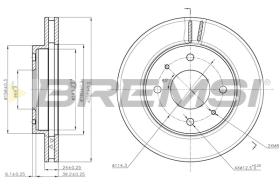 BREMSI CD6741V - B. DISC KIA, MITSUBISHI, HYUNDAI