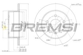 BREMSI CD6756S - B. DISC OPEL, SAAB, VAUXHALL
