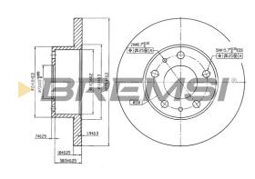BREMSI CD6758S - B. DISC FIAT, PEUGEOT, CITROEN