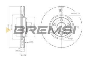 BREMSI CD6760V - B. DISC FIAT, PEUGEOT, CITROEN, LANCIA