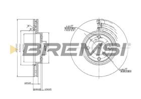 BREMSI CD6762V - B. DISC FIAT, PEUGEOT, CITROEN, LANCIA