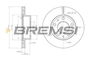 BREMSI CD6768V - B. DISC FIAT, PEUGEOT, CITROEN