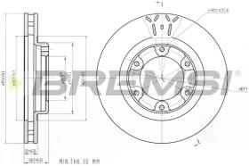 BREMSI CD6769V - B. DISC TOYOTA