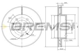BREMSI CD6772V - B. DISC NISSAN