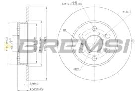 BREMSI CD6786S - B. DISC PEUGEOT, ISUZU