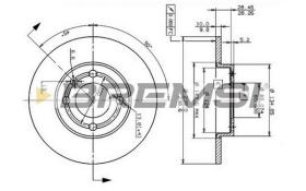 BREMSI CD6795S - B. DISC VW, SEAT