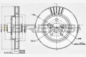 BREMSI CD6799V - B. DISC FRONT DIA.302 VENT. TOYOTA SUPRA