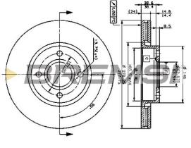 BREMSI CD6801V - B. DISC FORD, AC