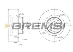BREMSI CD6805S - B. DISC ALFA ROMEO, LANCIA