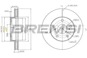BREMSI CD6806V - B. DISC TOYOTA