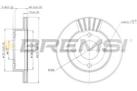 BREMSI CD6807V - B. DISC NISSAN