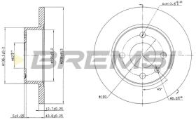 BREMSI CD6813S - B. DISC SKODA
