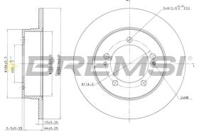 BREMSI CD6825S - B. DISC MITSUBISHI