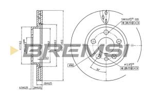BREMSI CD6842V - B. DISC FIAT, PEUGEOT, CITROEN