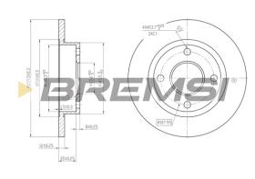 BREMSI CD6845S - B. DISC FORD, MAZDA