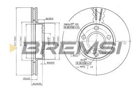 BREMSI CD6846V - B. DISC FORD, VW, SEAT