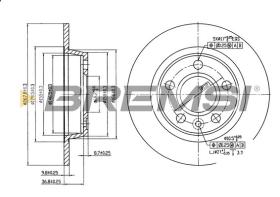 BREMSI CD6847S - B. DISC FORD, VW, SEAT