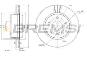 BREMSI CD6873V - B. DISC LAND ROVER