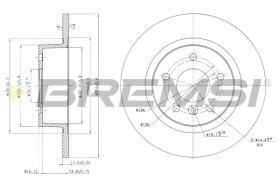 BREMSI CD6874S - B. DISC LAND ROVER