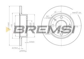 BREMSI CD6875S - B. DISC VW, SKODA