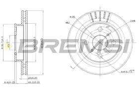 BREMSI CD6880V - B. DISC TOYOTA