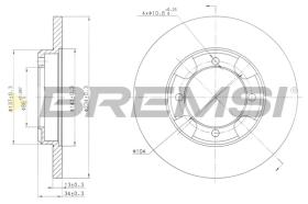 BREMSI CD6947S - B. DISC PROTON, MITSUBISHI