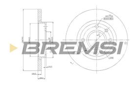 BREMSI CD6995S - B. DISC PEUGEOT, CITROEN