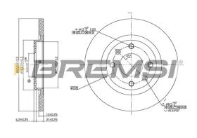 BREMSI CD7000S - B. DISC PEUGEOT, CITROEN