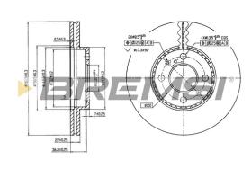 BREMSI CD7006V - B. DISC RENAULT, LEXUS