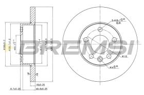 BREMSI CD7011S - B. DISC VW