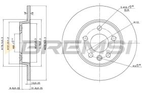 BREMSI CD7012S - B. DISC VW