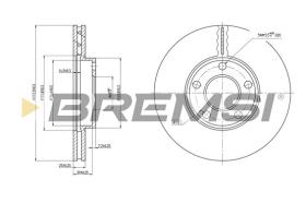 BREMSI CD7014V - B. DISC VW