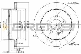 BREMSI CD7037S - B. DISC MERCEDES-BENZ