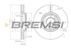BREMSI CD7041V - B. DISC OPEL, VAUXHALL, CHEVROLET