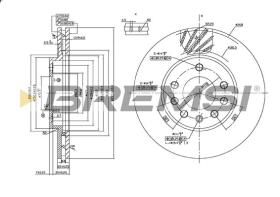 BREMSI CD7042V - B. DISC OPEL, VAUXHALL, CHEVROLET