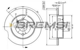 BREMSI CD7043S - B. DISC OPEL, VAUXHALL, CHEVROLET