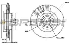 BREMSI CD7055V - B. DISC LEXUS
