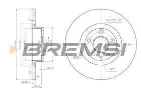 BREMSI CD7057S - B. DISC ALFA ROMEO