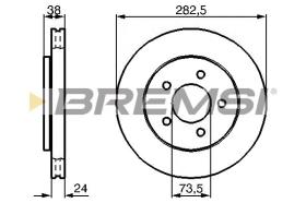 BREMSI CD7059V - B. DISC DODGE, CHRYSLER, PLYMOUTH