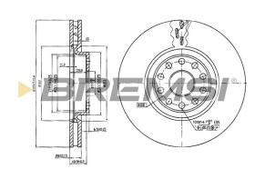 BREMSI CD7062V - B. DISC OPEL, ALFA ROMEO, LANCIA