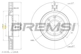 BREMSI CD7065V - B. DISC PEUGEOT, PORSCHE